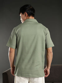 Eszett Limited Edition Embroidered Cutaway Collar Oversized Cotton Casual Shirt