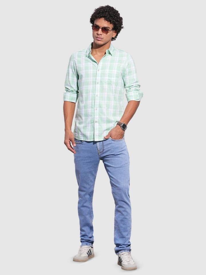 Being Human Men Classic Slim Fit Opaque Checked Casual Shirt