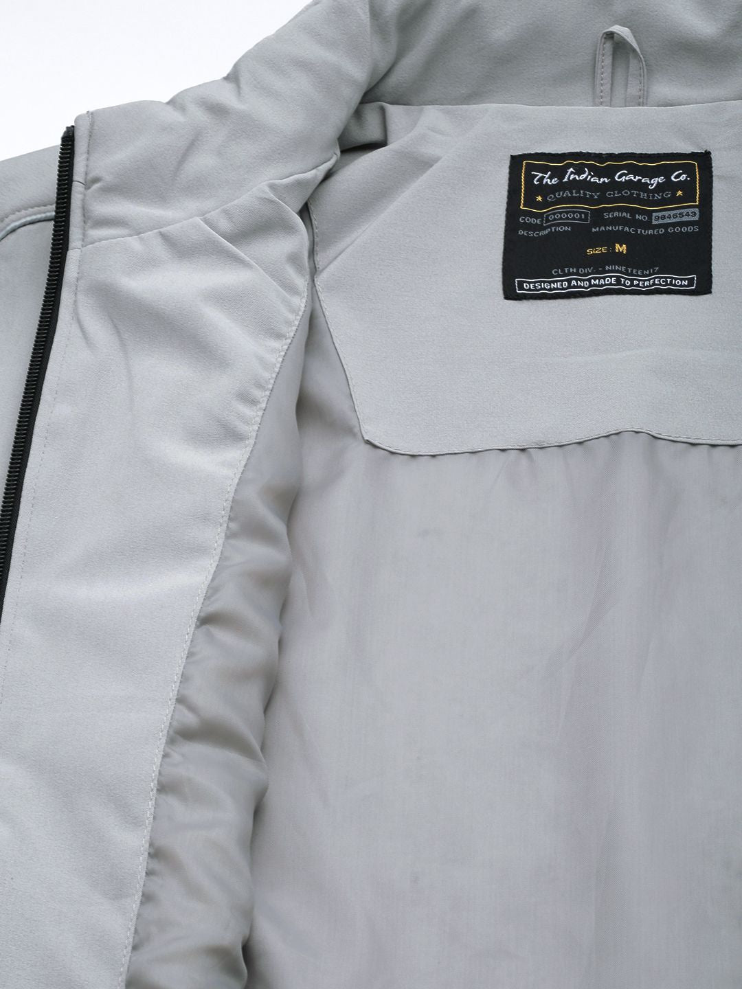 The Indian Garage Co Men Zip-Front Bomber Jacket with Zipper Pockets
