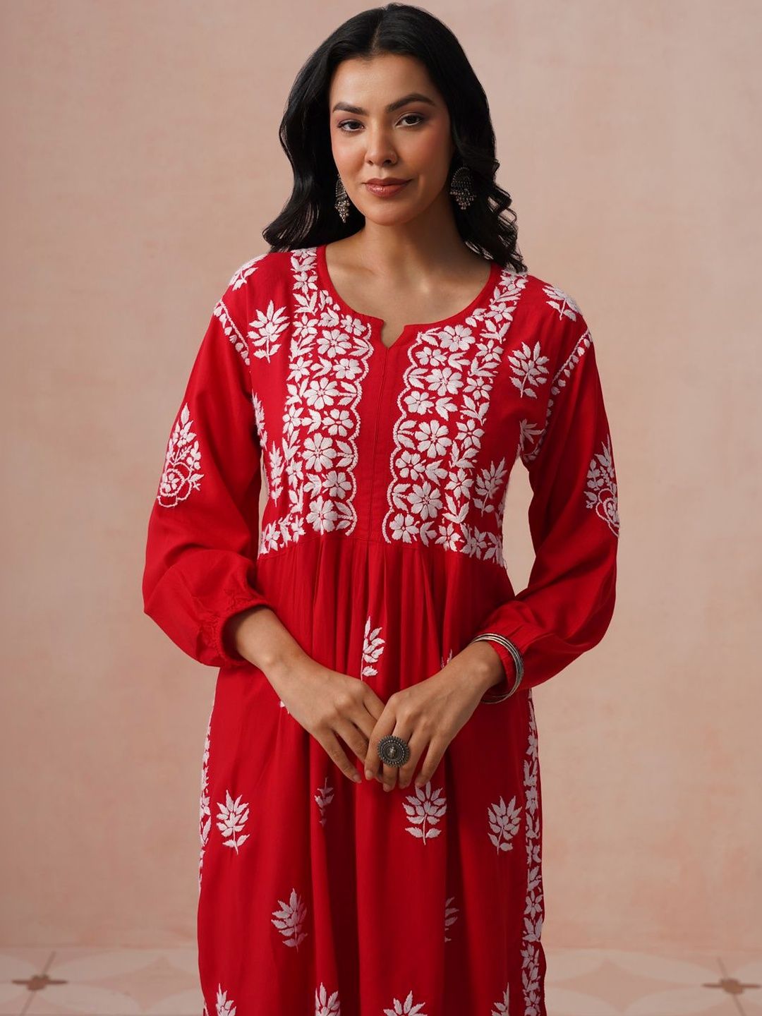 House of Chikankari Women Regular Chikankari Kurta with Trousers
