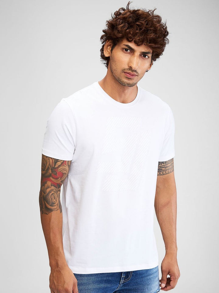 SPYKAR Men Raw Edge Slim Fit T-shirt