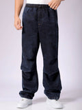 The Indian Garage Co Men Mid Rise Baggy Tapered Fit Utility Denim Jogger