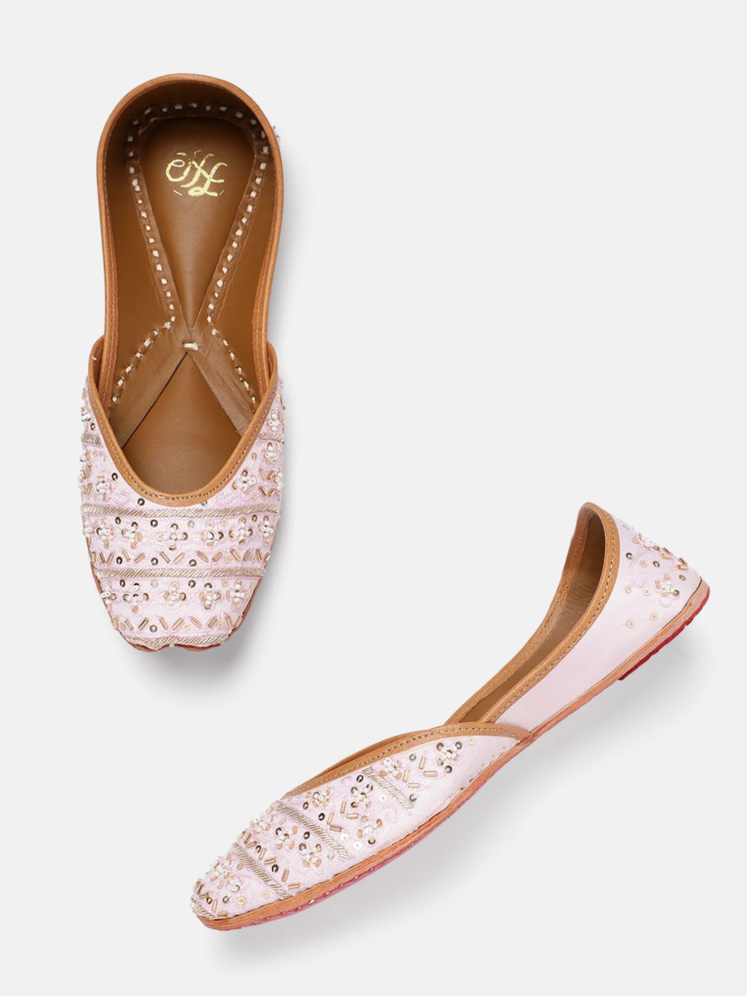 House of Pataudi Women Ethnic Embellished Mojaris