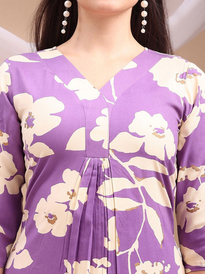KALINI Women Floral Printed Regular Kurta with Palazzos