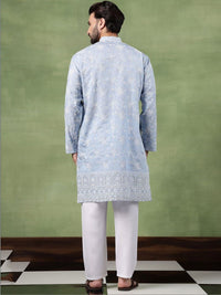 SOJANYA Men Floral Embroidered Thread Work Kurta