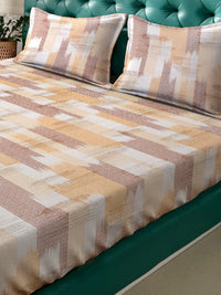 Myntra Elegant Homes Mustard Printed Cotton 400TC Set Cadar King 2.5m x 2.25m
