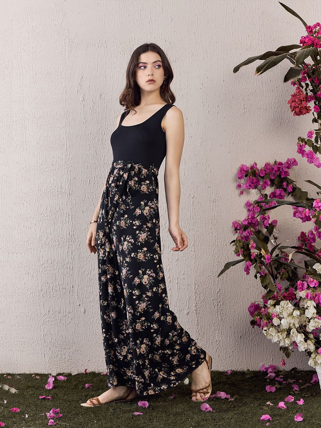 Berrylush Printed Culotte Jumpsuit