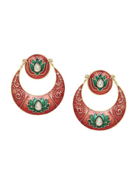 Anouk Gold-Plated Cubic Zirconia Studded Contemporary Drop Earrings
