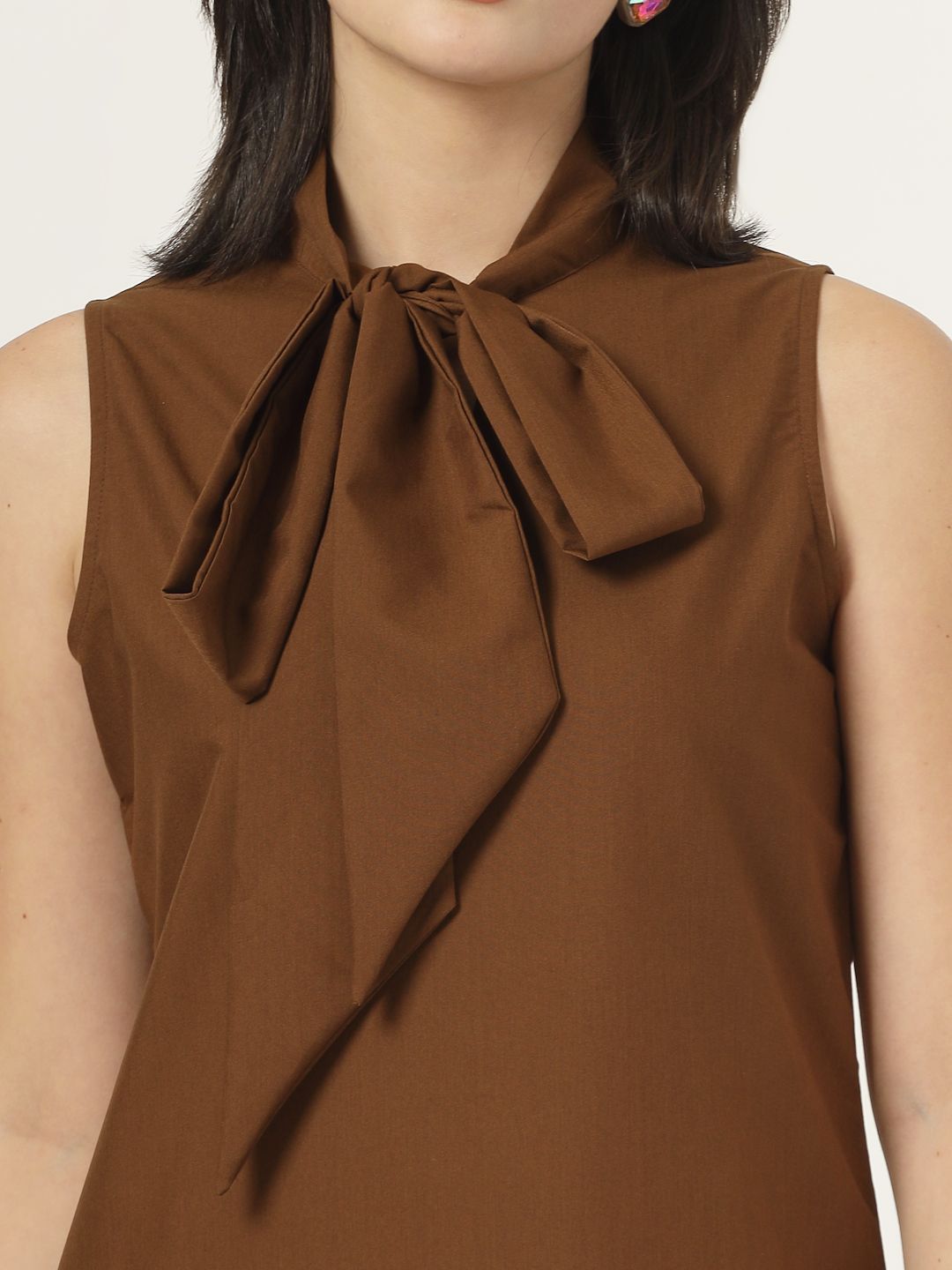 Style Quotient Tie-Up Neck Top