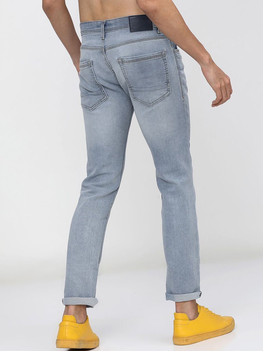 LOCOMOTIVE Men Super Slim Fit Light Fade Clean Look Stretchable Jeans