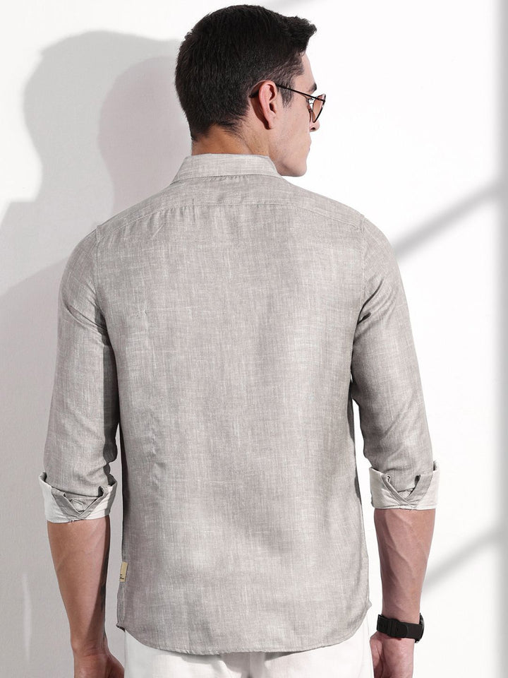 Thomas Scott Men Classic Slim Fit Opaque Casual Shirt