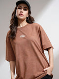 Street By Tokyo Talkies Women Solid Round Neck Oversized T-shirt