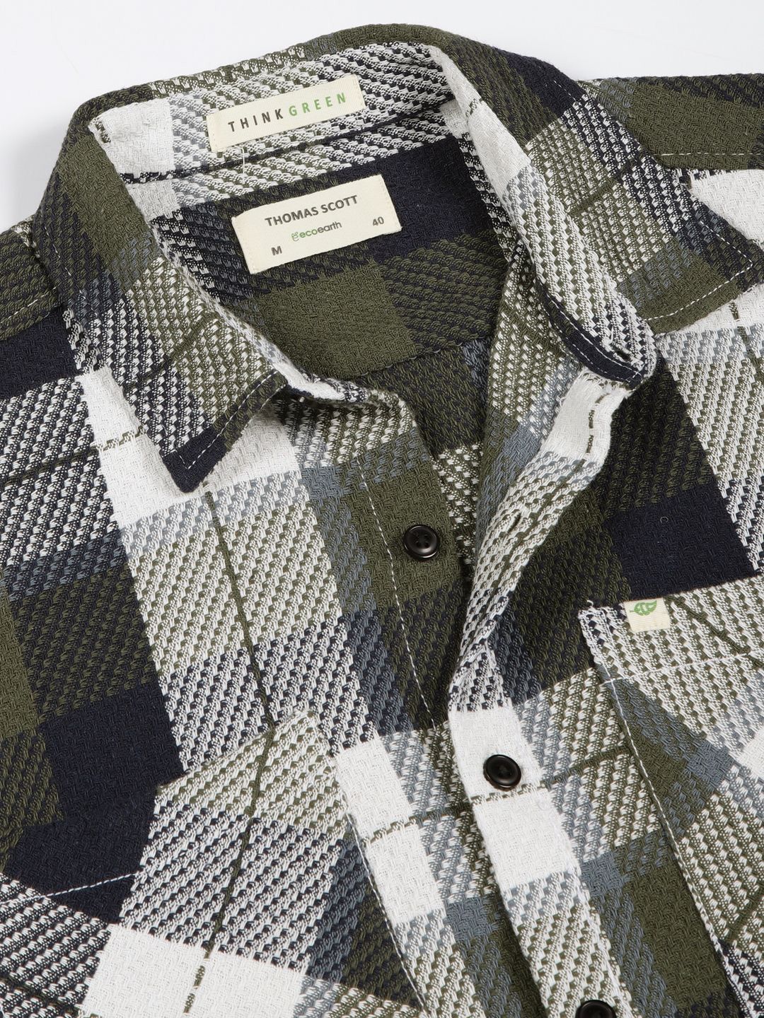 Thomas Scott Men Premium Tartan Checked Casual Shirt