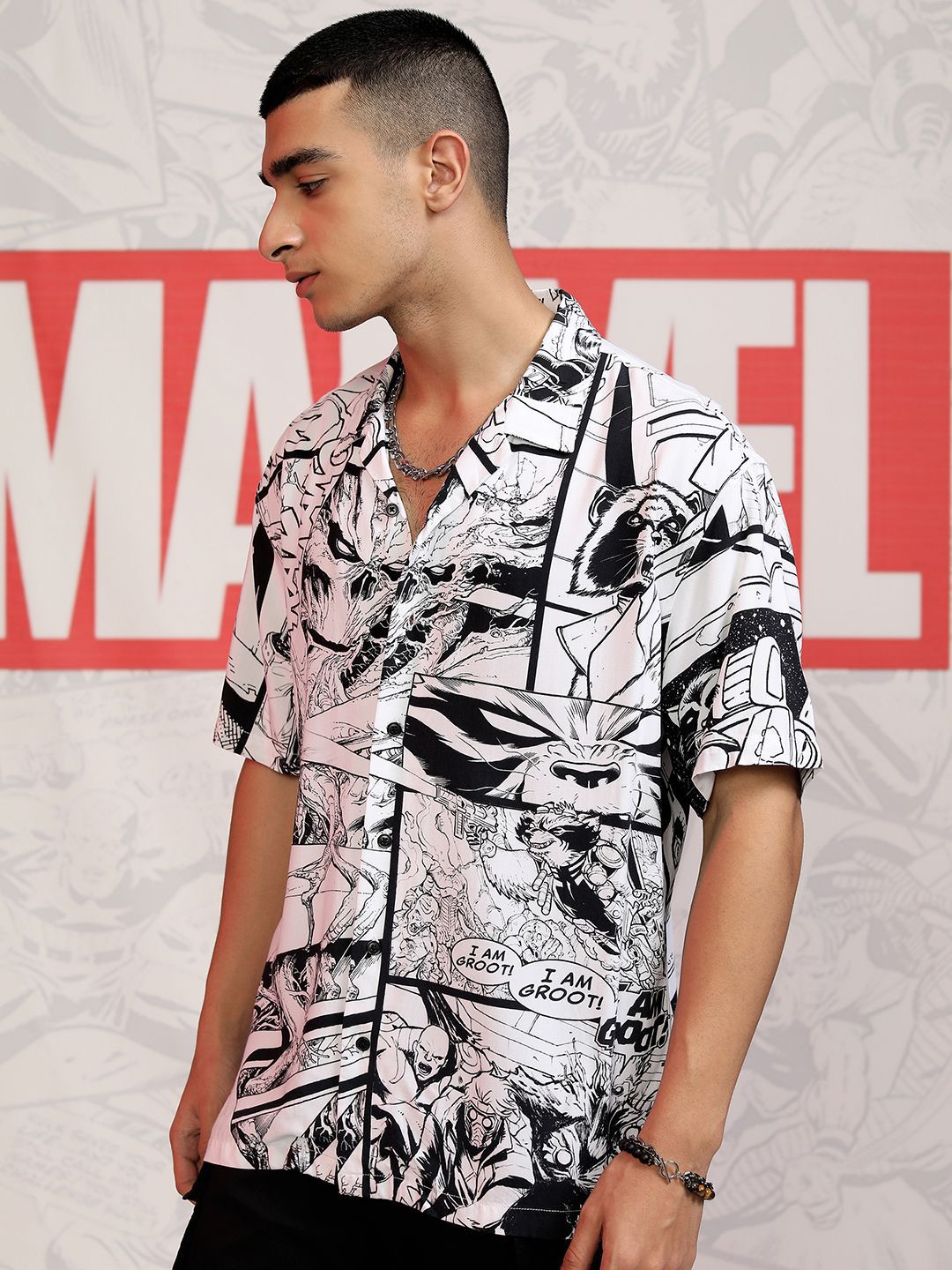 HIGHLANDER Men Graphic Printed Drop Shoulder Sleeves Casual Shirt