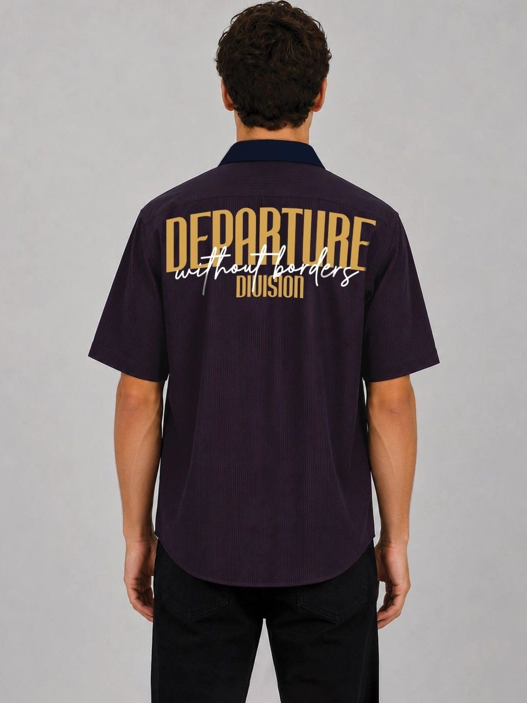 Baju Kasual Berjalur Santai ADRO Lelaki