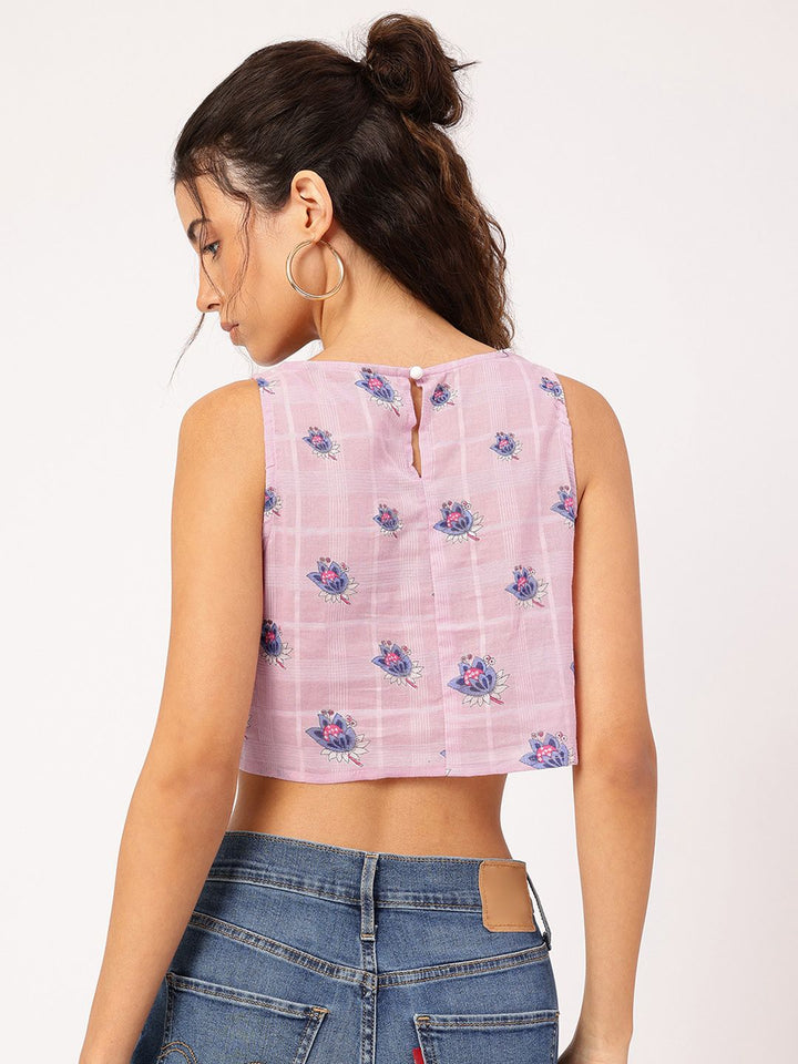 DressBerry Sunny Blossoms Floral Print Crop Top