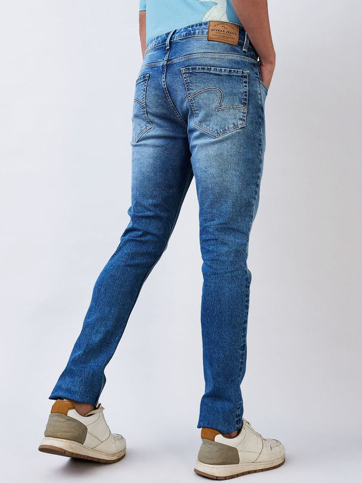 SPYKAR Men Slim Fit Low-Rise Slash Knee Jeans