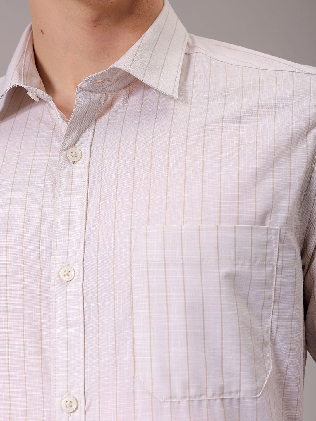 The Indian Garage Co. X Luxe Men Spread Collar Multi Striped Slim Fit Formal Shirt