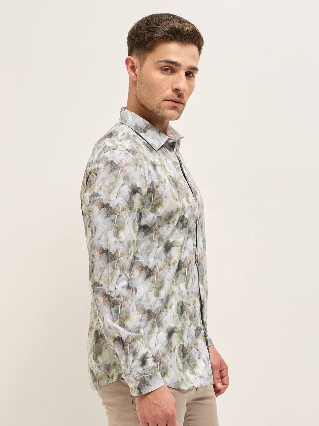 THE BEAR HOUSE Men Tailored Fit Opaque Printed Formal Shirt