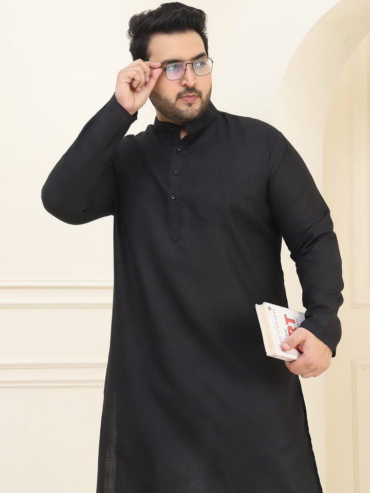 SOJANYA PLUS Mandarin Collar Regular Pure Cotton Straight Kurta with Pyjamas