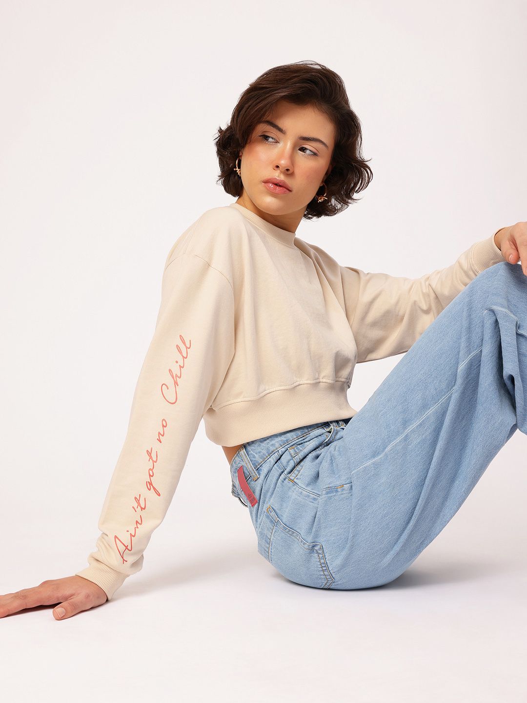 DressBerry Boxy Crop Sweatshirt