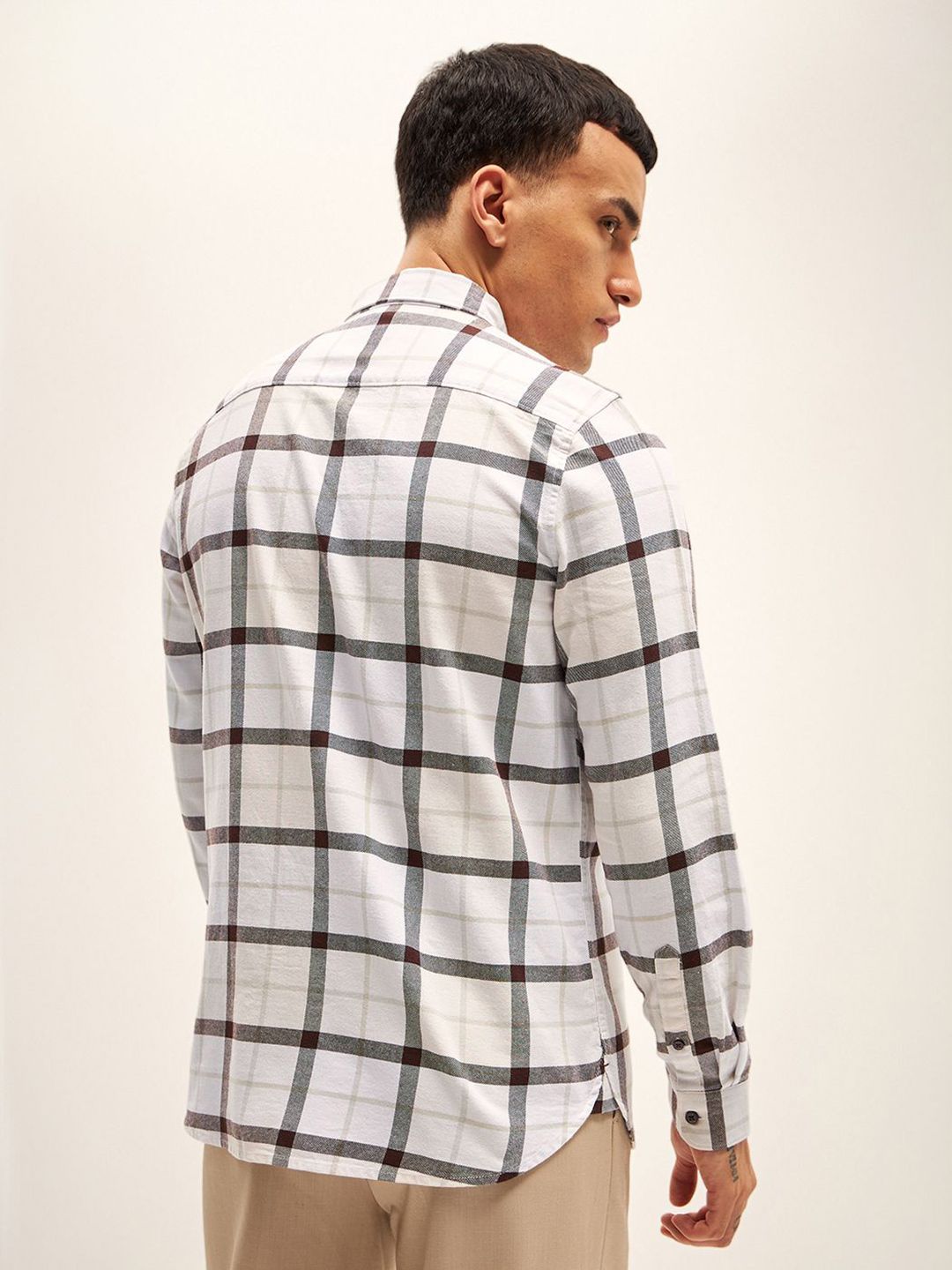 THE BEAR HOUSE Men Slim Fit Checked Casual Shirt