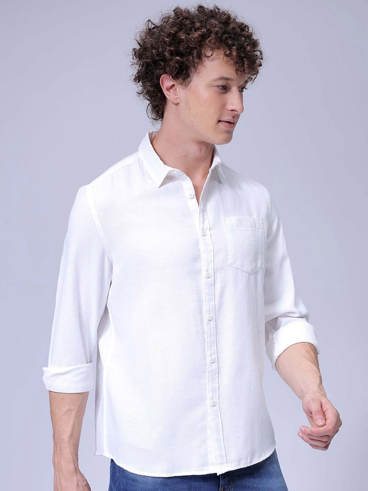 The Indian Garage Co Men Regular Fit Solid Resortwear Shirt