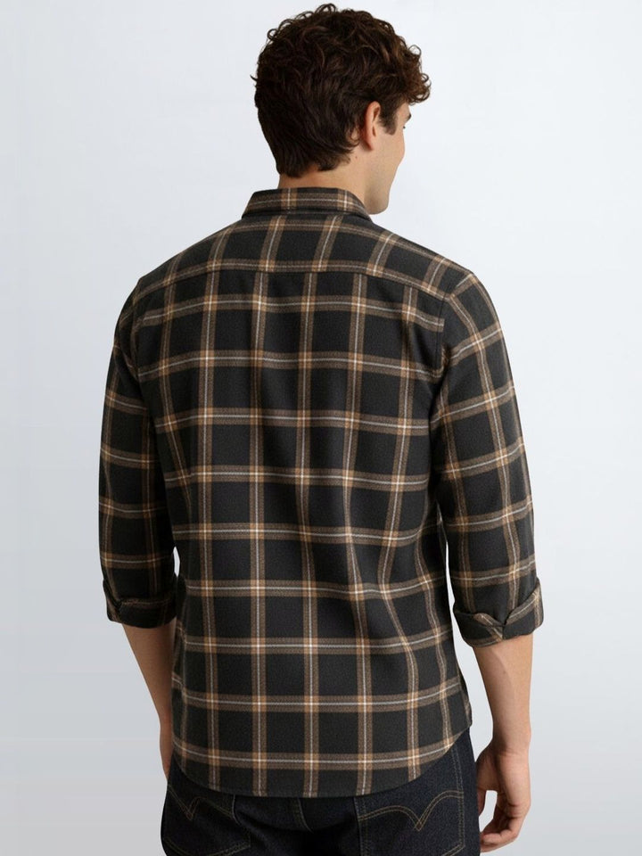 ADRO Men Standard Tartan Checks Checked Casual Shirt