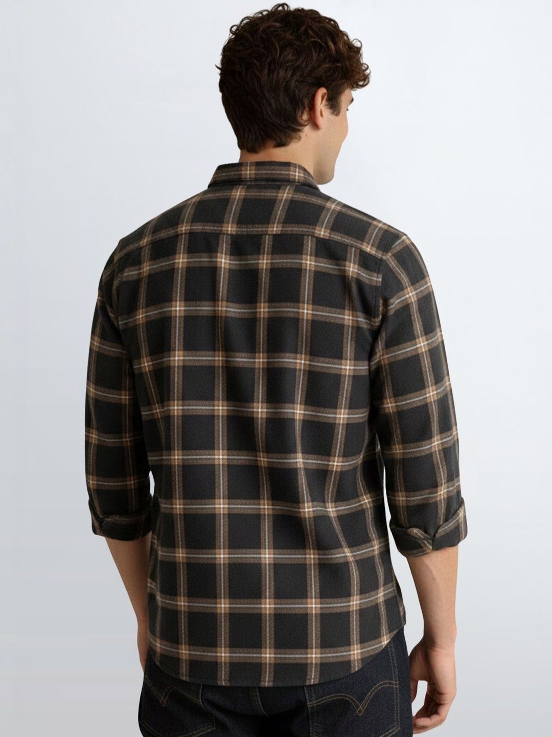 ADRO Men Standard Tartan Checks Checked Casual Shirt