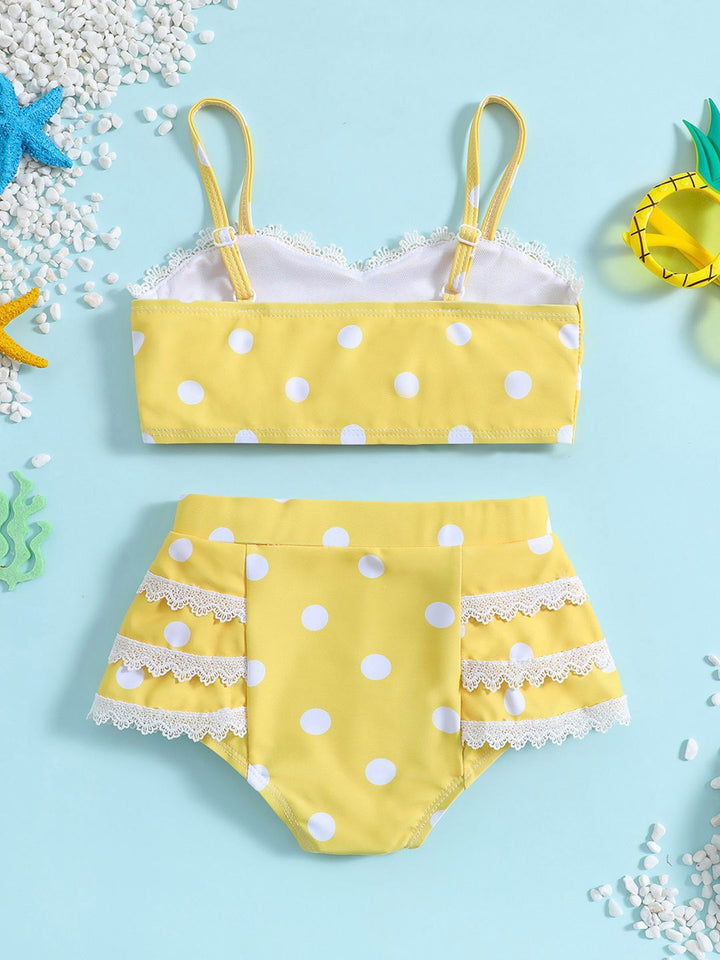 YK Infant Girls Printed Top & Shorts Swim Set