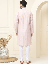 SOJANYA Geometric Woven Design Regular Jacqard Cotton Silk Silk Kurta With Pyjama
