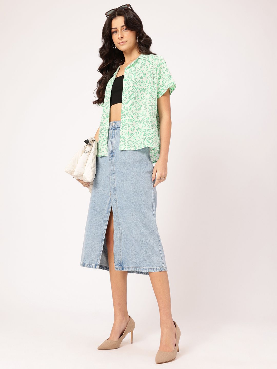 DressBerry Island Vibes Printed Bowling Shirt