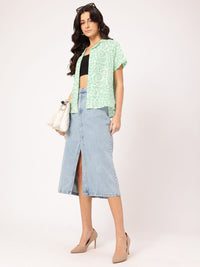 DressBerry Island Vibes Printed Bowling Shirt