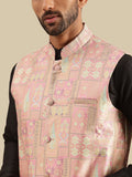 SOJANYA Jaket Nehru Rekaan Tenunan