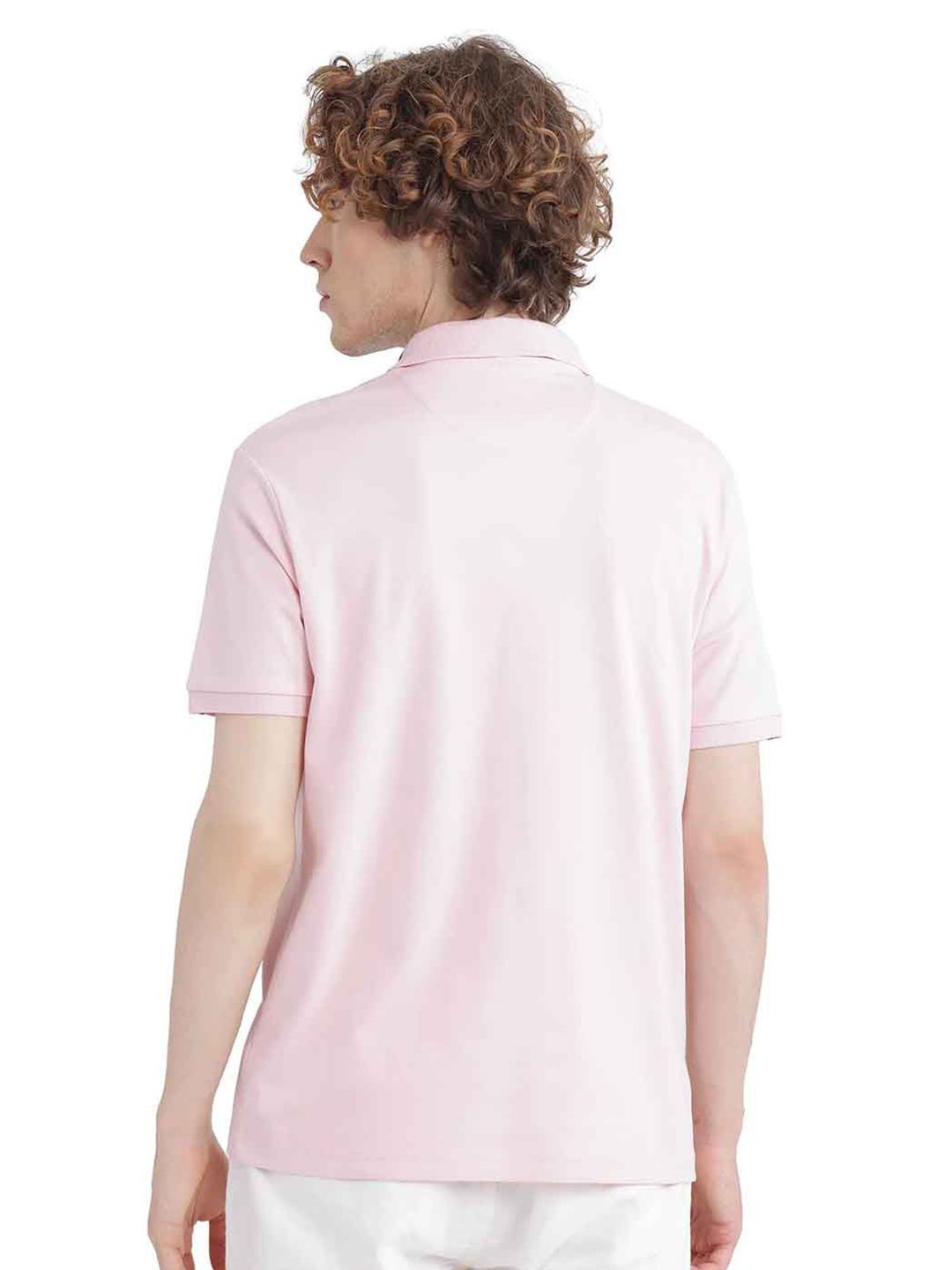 RARE RABBIT Men Polo Collar Applique T-shirt