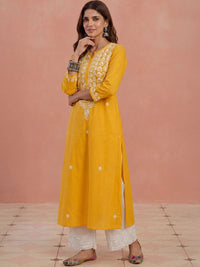 Rumah Wanita Chikankari Sulam Kurta Chikankari