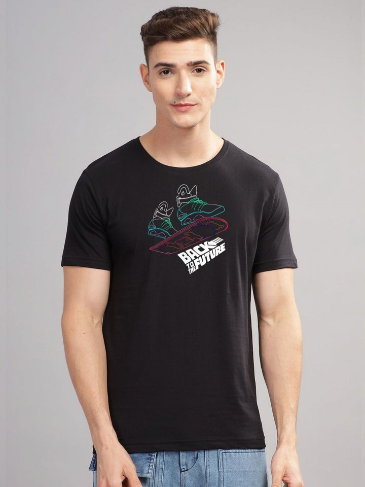 ADRO Men Typography Printed Applique T-shirt