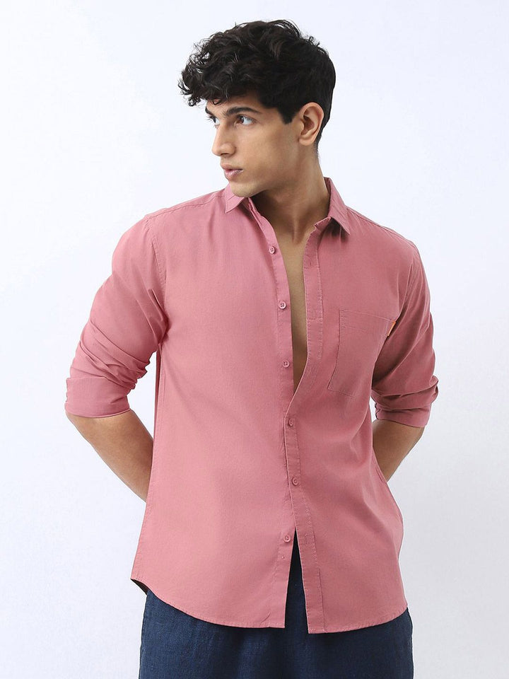 Urbano Fashion Men Cotton Full Sleeve Regular Fit Casual Solid Shirt