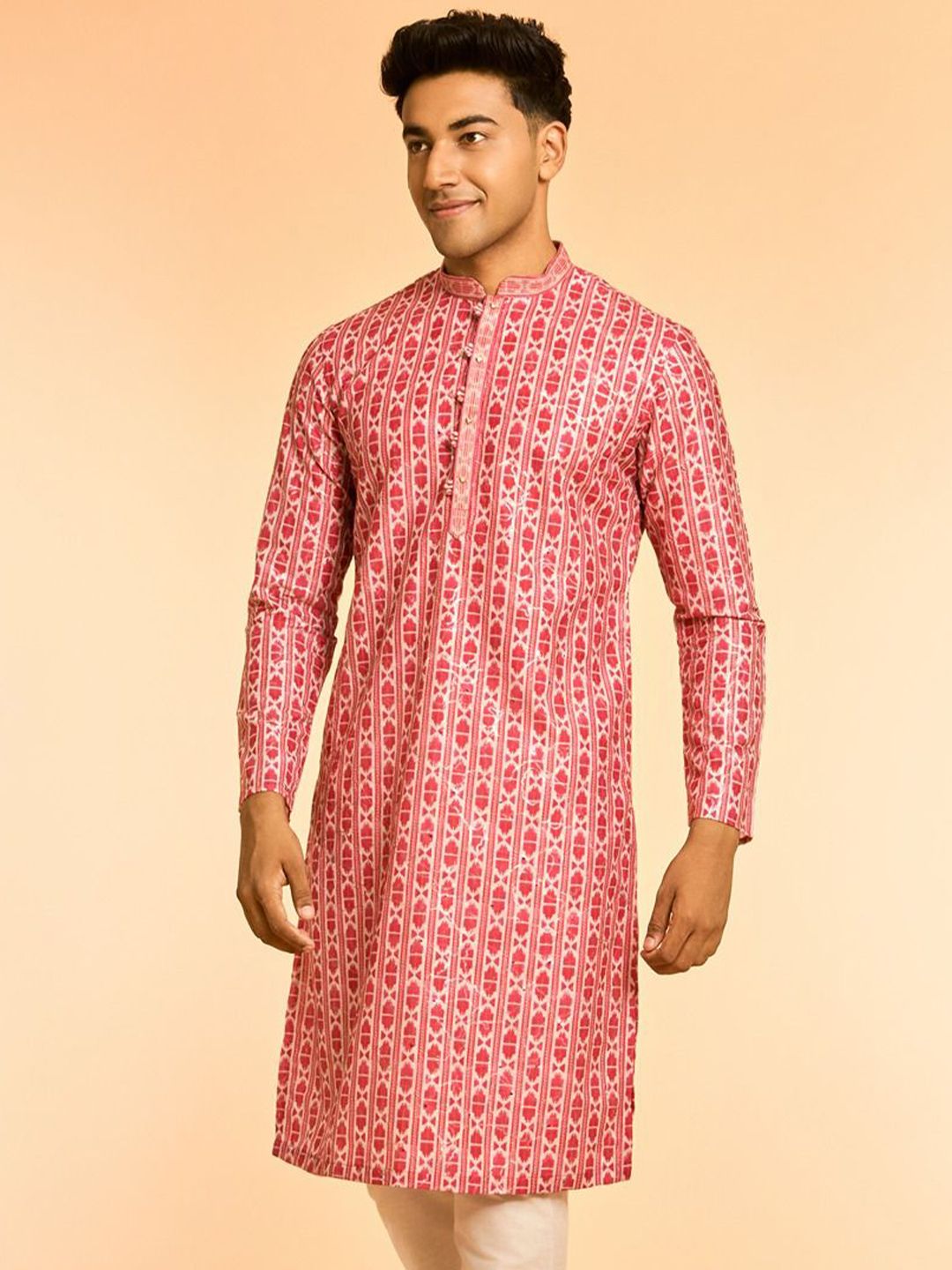 Diwas by Manyavar Men Woven Design Sequins Kurta