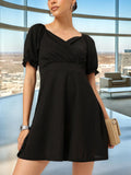 DressBerry Puff Sleeve Fit & Flare Dress