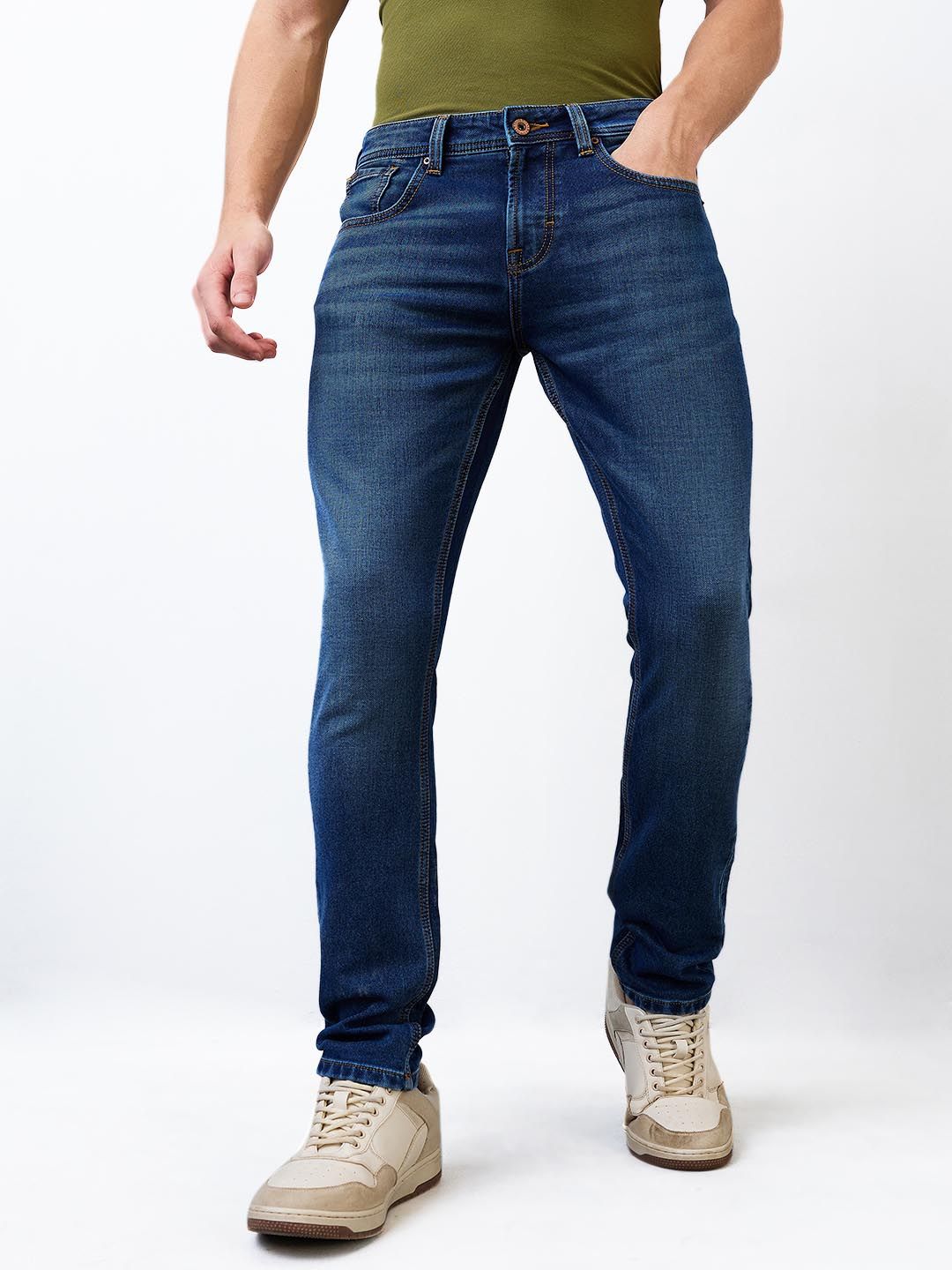 SPYKAR Men Slim Fit Cotton Low-Rise Jeans