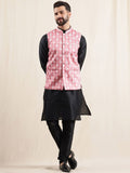 Anouk Men Mandarin Collar Kurta with Pyjamas with Nehru Jacket