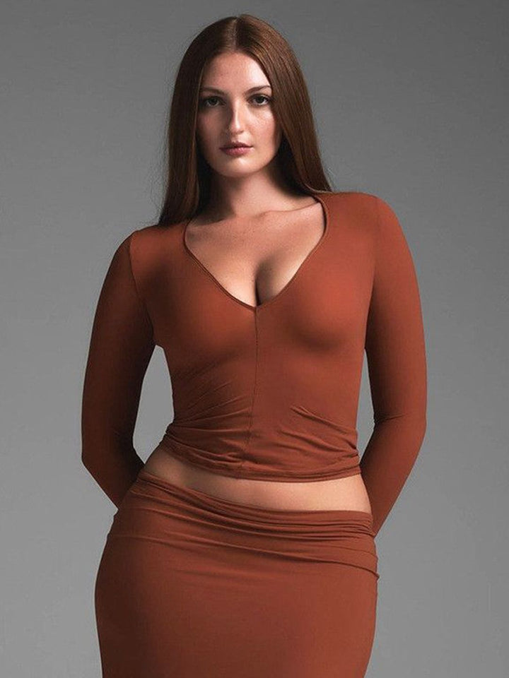 DressBerry Women V - Neck Fitted Top