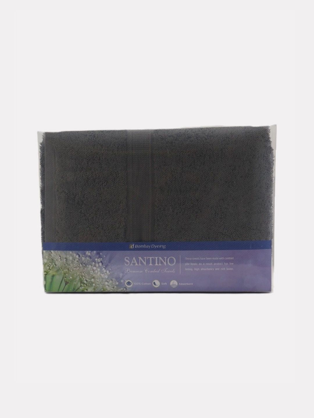 BOMBAY DYEING Grey 1 Cotton 550 GSM Bath Towel