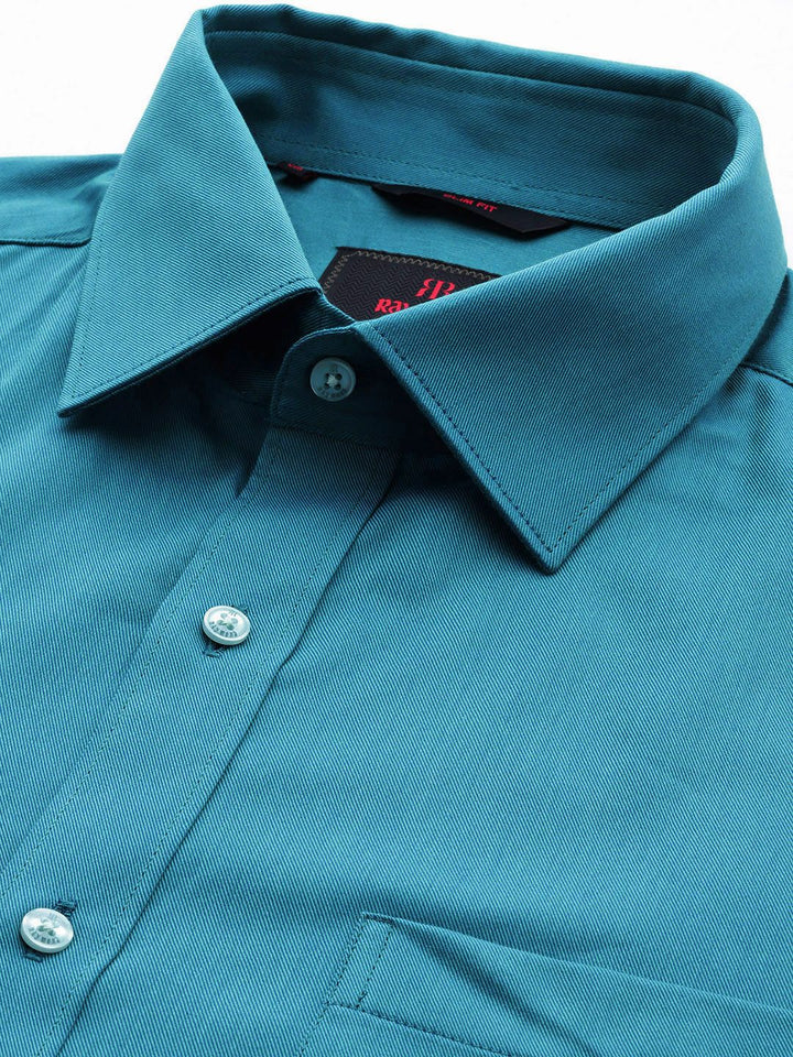 Raymond Men Blue Slim Fit Opaque Formal Shirt