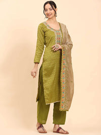 Kurta Kapas Tulen Biasa Wanita Mamicha dengan Palazzos & Dengan Dupatta