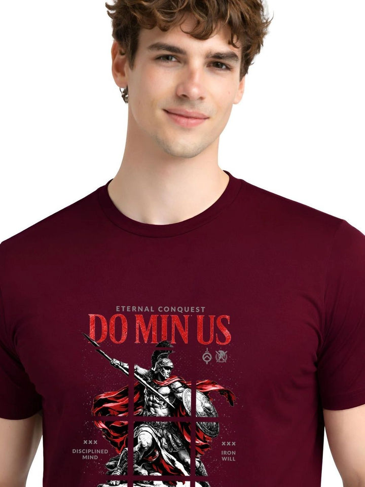 ADRO Lelaki Grafik Bercetak Leher Bulat Lengan Biasa Kapas T-shirt