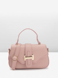 DressBerry Textured Structured Satchel Bag