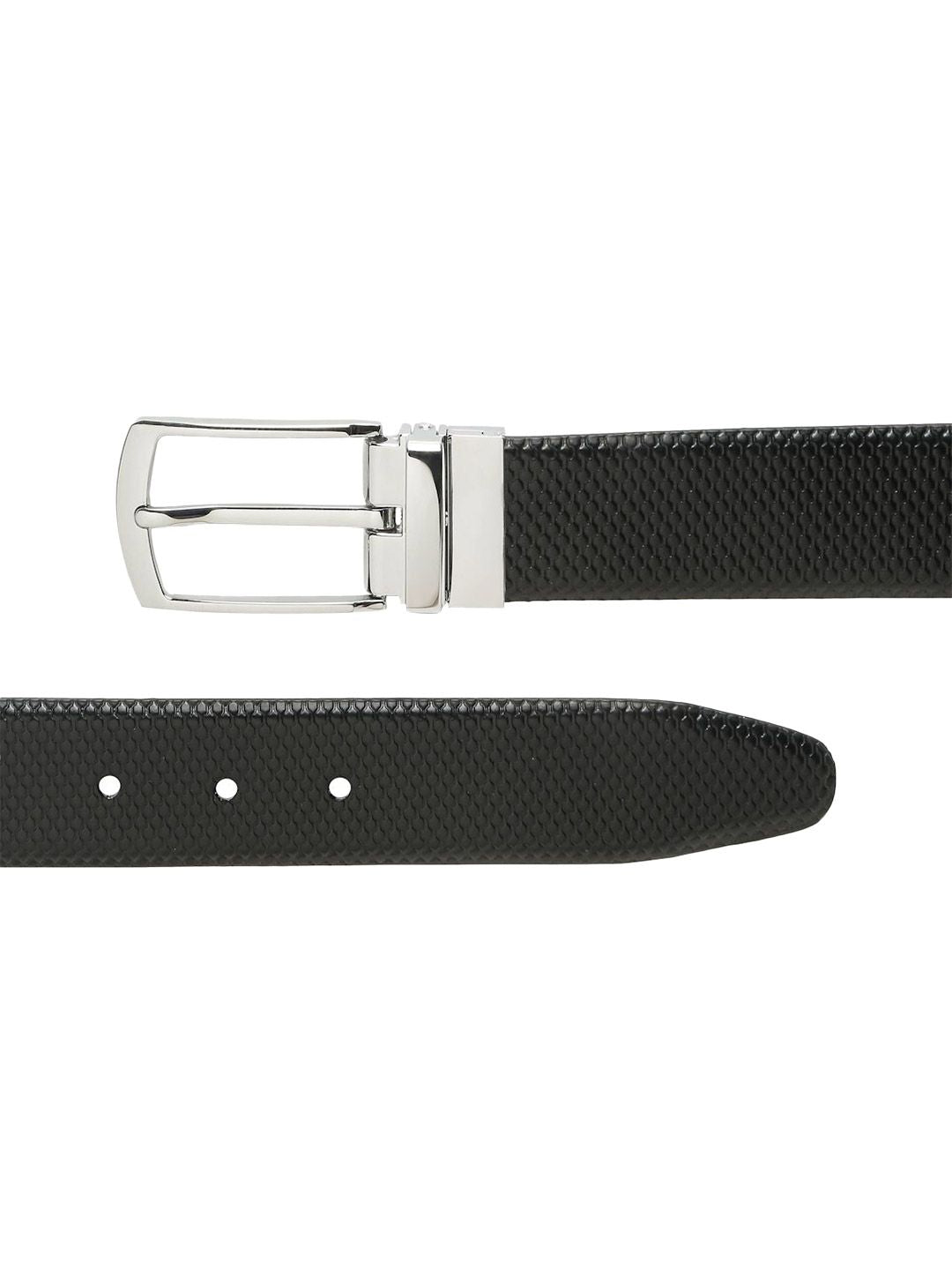Teakwood Leathers Men Textured Leather Reversible Formal Belt