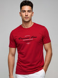 ADRO Typography Printed Round Neck Skin-Friendly Regular Fit T-shirt